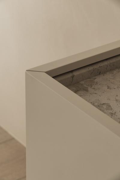appartement, leefruimte, keuken dressoir, natuursteen